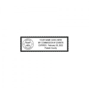 Arkansas Neon Orange Notary Stamp Imprint